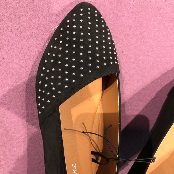 Coco Black Studded Flats - Picture 3 of 3